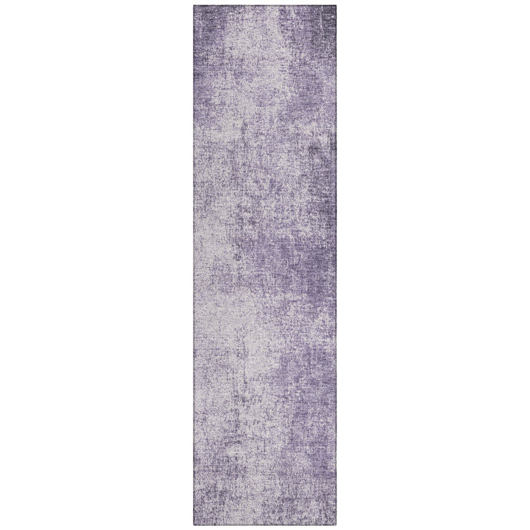 Machine Washable Indoor/Outdoor Xhevrie Lavender Rug