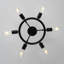 Plafonnier semi-encastré 6 lumières Sputnik Modern Century-131499971