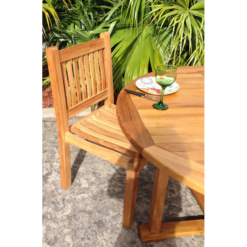 Catriona Outdoor Teak Dining Side Chair