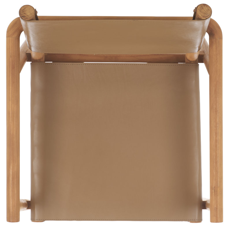 Hutson Leather Upholstered Dining Arm Chair, Natural