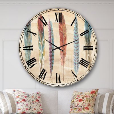 Feathers Cottage Family - Bohemian wall clock