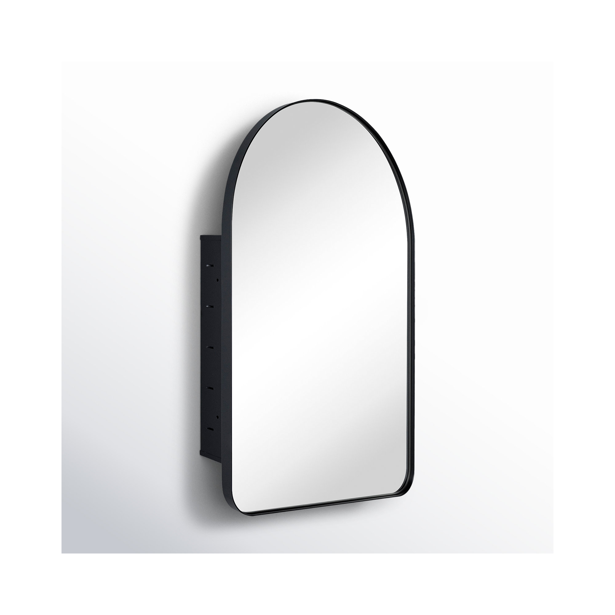 Recessed Medicine Cabinet, 30" H x 20" W x 5.08" D, Black