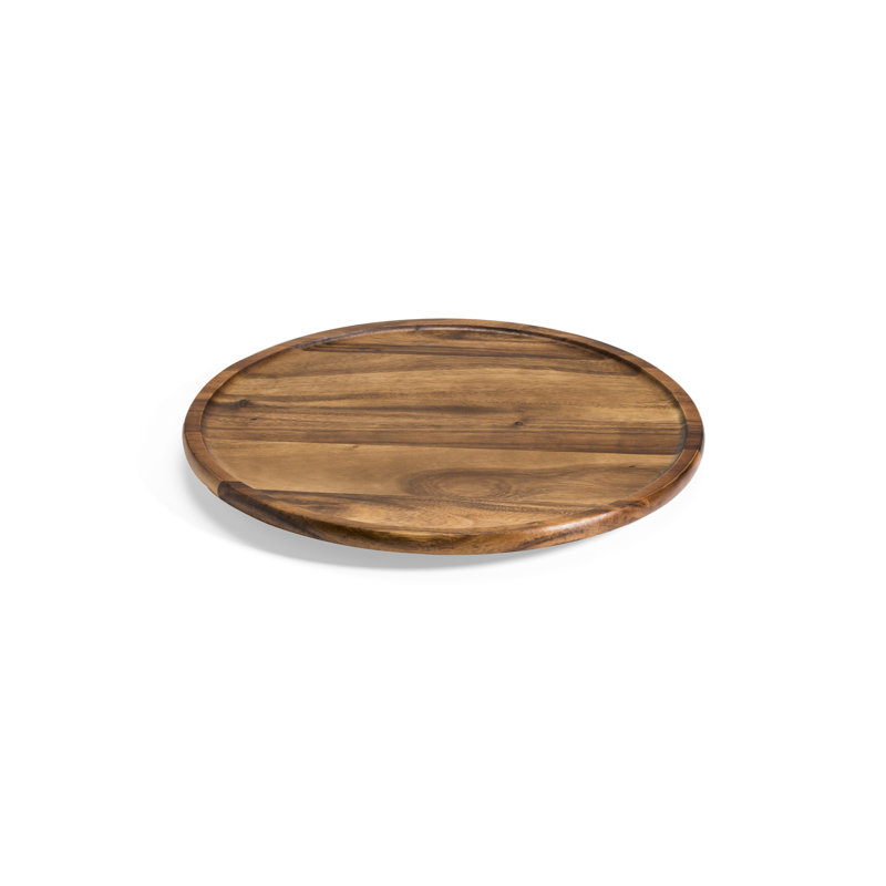 Plateau tournant en bois d'acacia