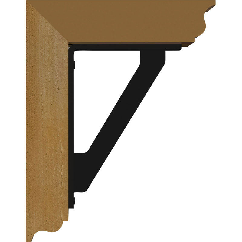 Support traditionnel en fer simple de 2 po d'épaisseur, H 18 po x P 15 1/2 po