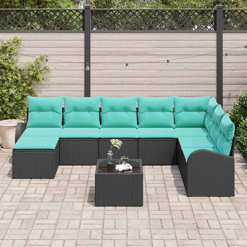 Ensemble de canapé avec coussin 9 pièces vidaXL
