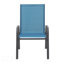 Ensemble de 6 chaises de patio en textilène respirant, dossier haut et accoudoirs pour un confort extérieur et un gain de place-920626482