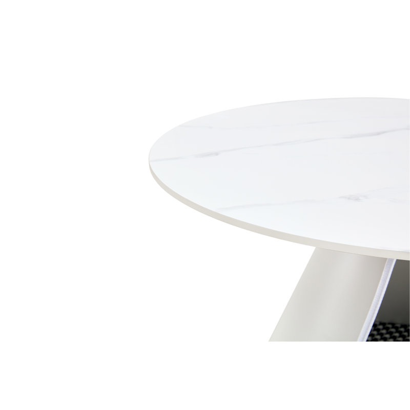 Ensemble de 2 tables basses rondes avec plateau en marbre et base en acier avec 2 lits pour chat multifonctionnels et élégants