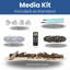  Pre-Built Media Wall Package 19 | Includes 50 Inch Spectrum Series 3-Sided Electric Fireplace | TV Feature Wall with LED Flame Effect | Made in the UK