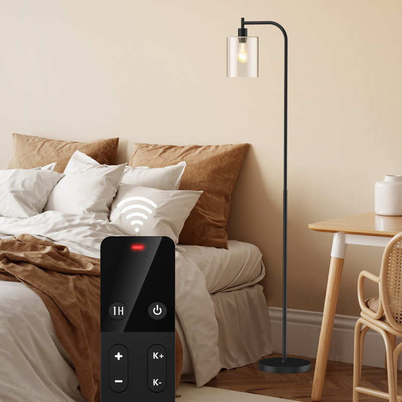 Candye 66'' Arched Floor Lamp with Remote Control and Bulb Included