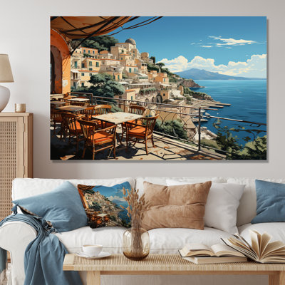 Capri Italy Blue A Mediterranean village I - Landscape Italy Wall Art