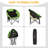  Foldable Saucer Camping Lounge Chair w/ Cupholder Storage, Black/Green