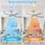 Ventilateur de plafond intelligent de 52 pouces avec lumière avec 5 pales en ABS à intensité variable et fonction mémoire
