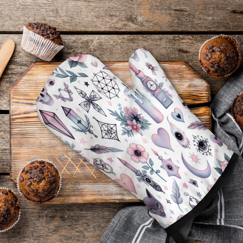 Soft Dark Oven Mitt Cotton Twill