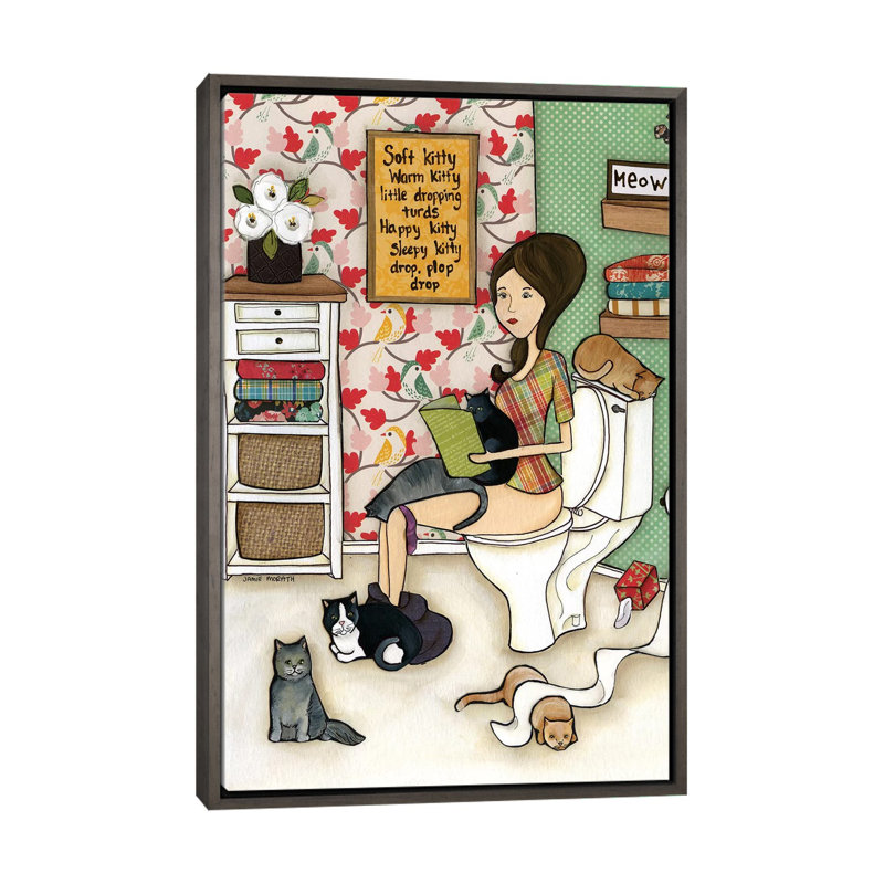 Petite Tourse tombant de Jamie Morath-impression, H 48 po x l 32 po x P 1,5 po, Toile avec cadre gris, Pas de tapis