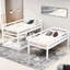 White Separate Model Triple Bunk Bed With Twin Size & Storage Facility In - Compartment Stable