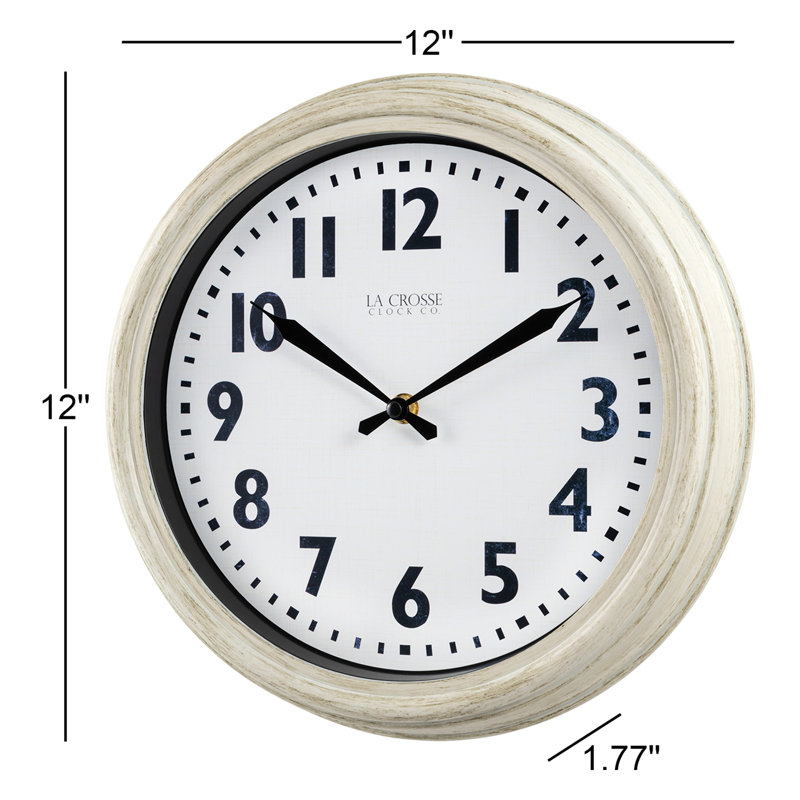 Horloge murale 12 po Weathersby
