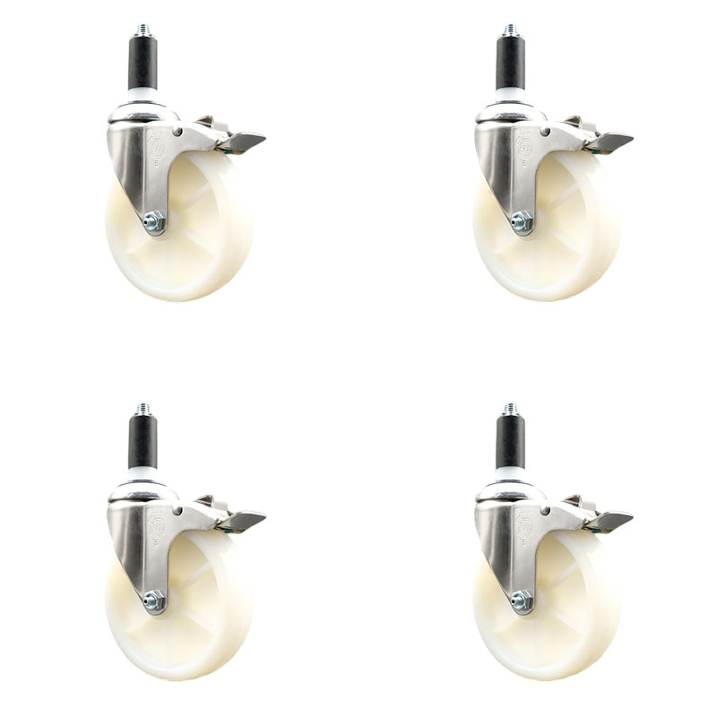Jeu de roulettes extensibles en nylon, H 4 po x l 4 po