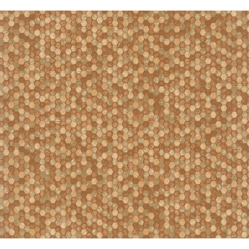 Galerie Fashion Icon Tile optics Wallpaper, Brown