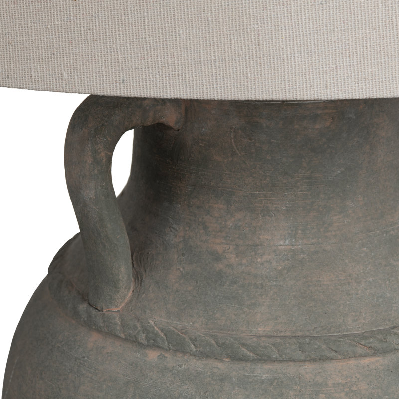 29.25" Ceramic Table Lamp With Oat Shade