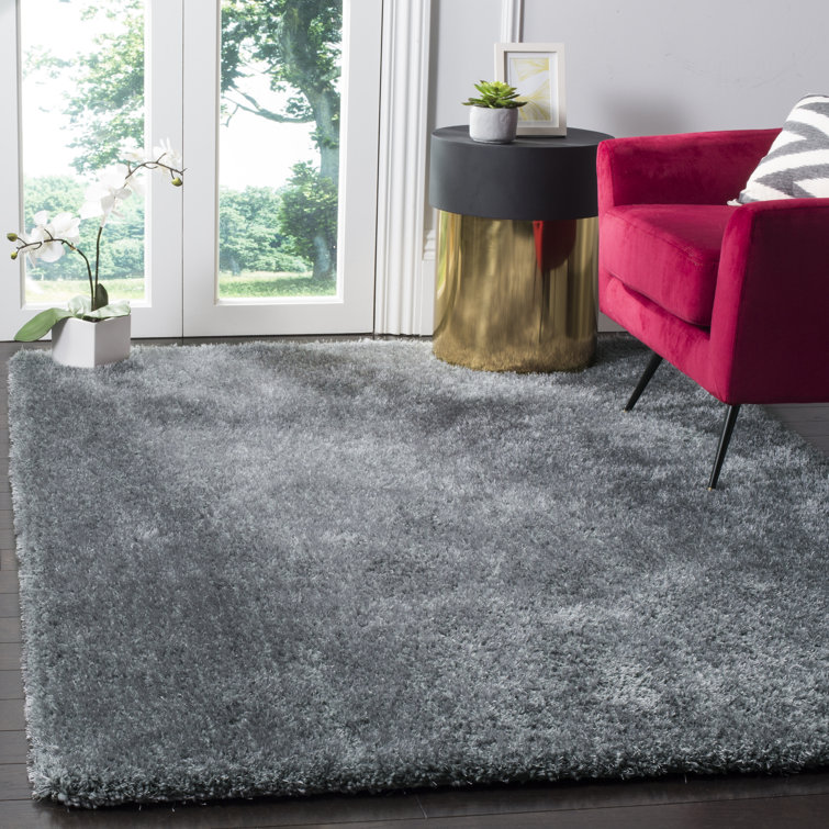 Tapis de couleur unie à poils longs Winnett