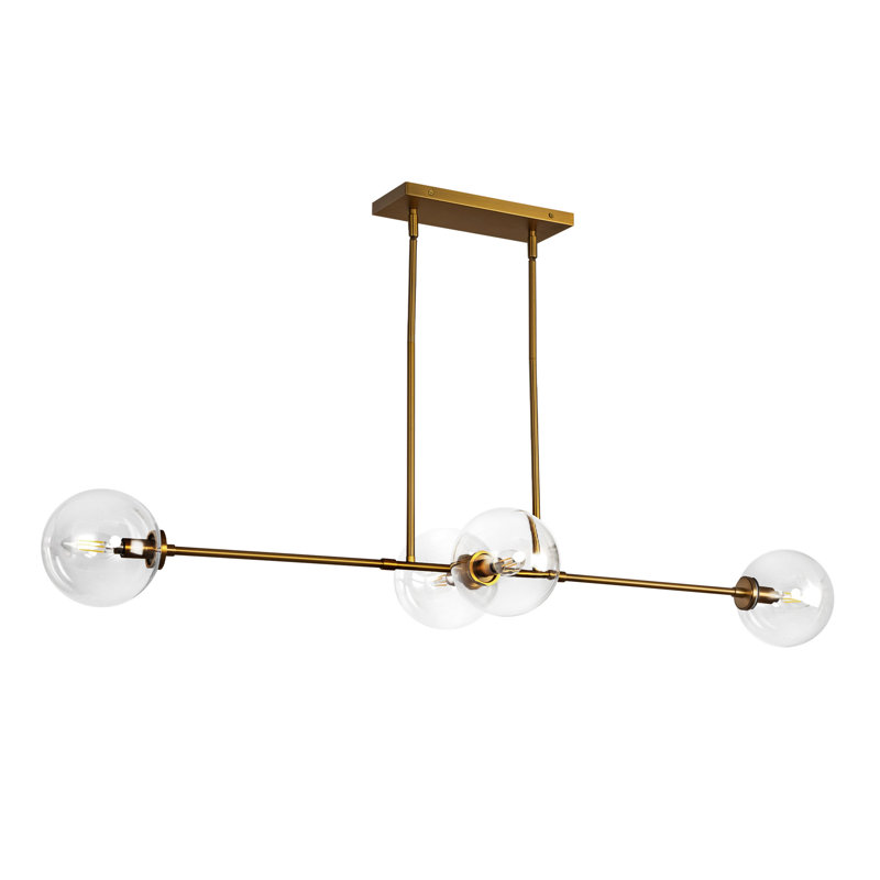 Cassia 4 - Light Kitchen Island Pendant, Aged Brass