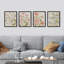 Wildflowers Floral Botanical, impression sur papier 4 pièces-97782486-97782482