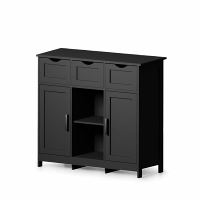 35.4"W*31.1"H Multifunctional Storage Cabinet With Drawers & Adjustable Shelves, White by Ebern Designs