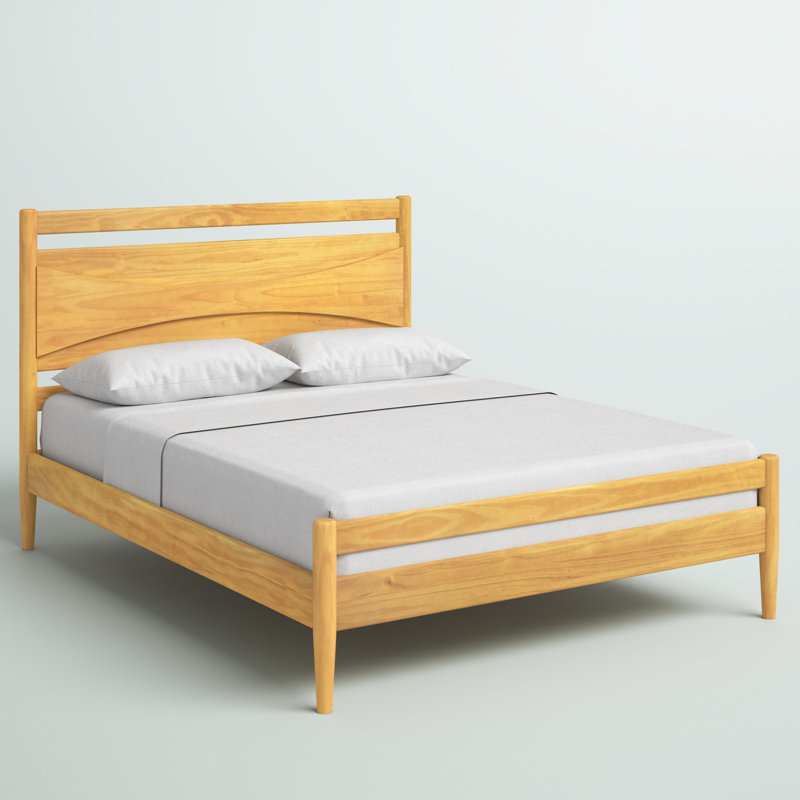 Gilstrap Solid Wood Slat Bed, Light Oak