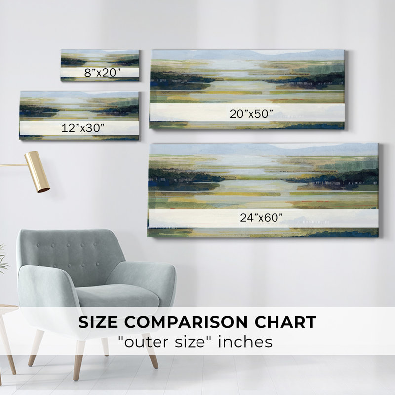 Lime Strata I sur impression sur toile, H 24 po x l 60 po x P 1,5 po