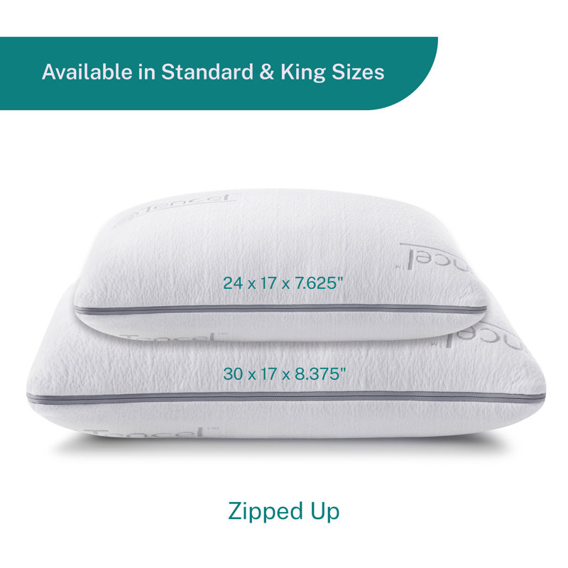 Gel Memory Foam Firm Cooling Pillow, King