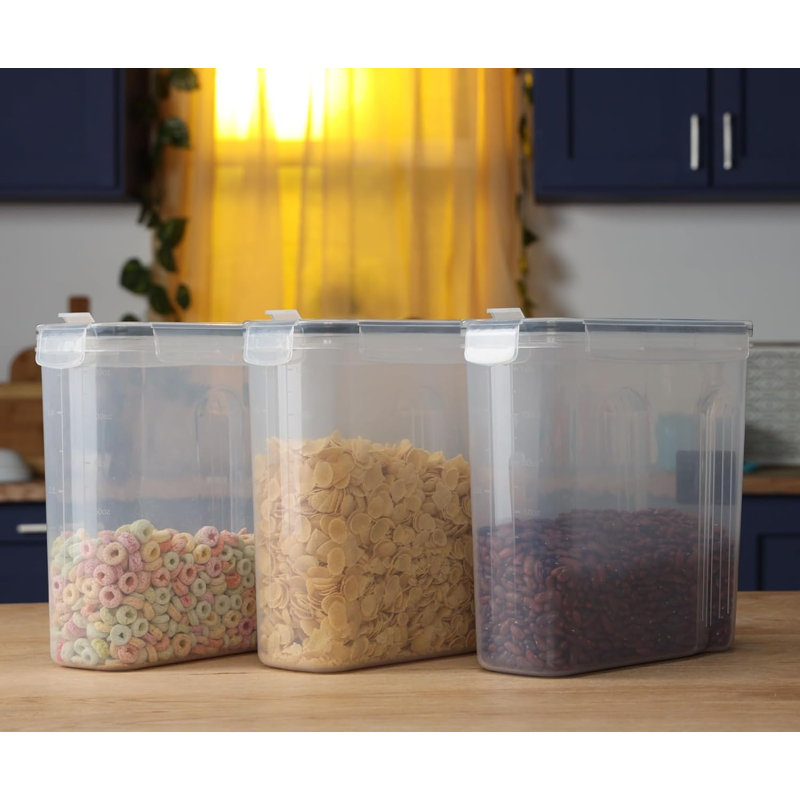 Casabella Cereal Storage Container Set Plastic-AirTight Food Storage