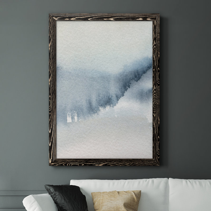 «Summer Rain II», peinture sur toile encadrée, Cadre noir, H 31,5 po x l 23,5 po x P 1,5 po
