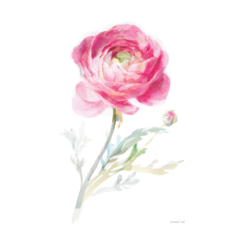 «Color of Spring I» par Danhui Nai - peinture sur toile tendue, H 12 po x l 8 po x P 1,25 po