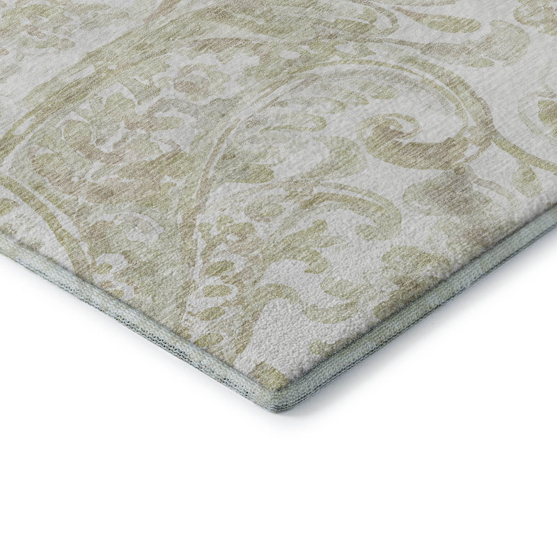 Premium Machine Washable Prisco Beige Rug, Runner 2'3" x 7'6"