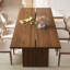 Très grande table de salle à manger moderne en bois de 87 po, table de salle à manger rectangulaire pour les sièges 4 à 8, plateau de table et pieds en bois de qualité supérieure