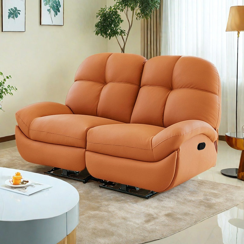 Fauteuil inclinable manuel ergonomique décontracté à double fonction, Orange
