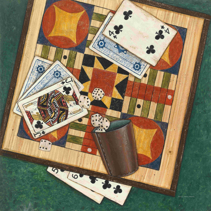 «Parcheesi» par David Carter Brown - reproduction d'art sur toile tendue, L 12 po x H 12 po