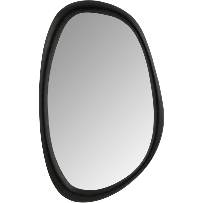 Raeana Polyresin Mirror, Black, 45" x 27.5"