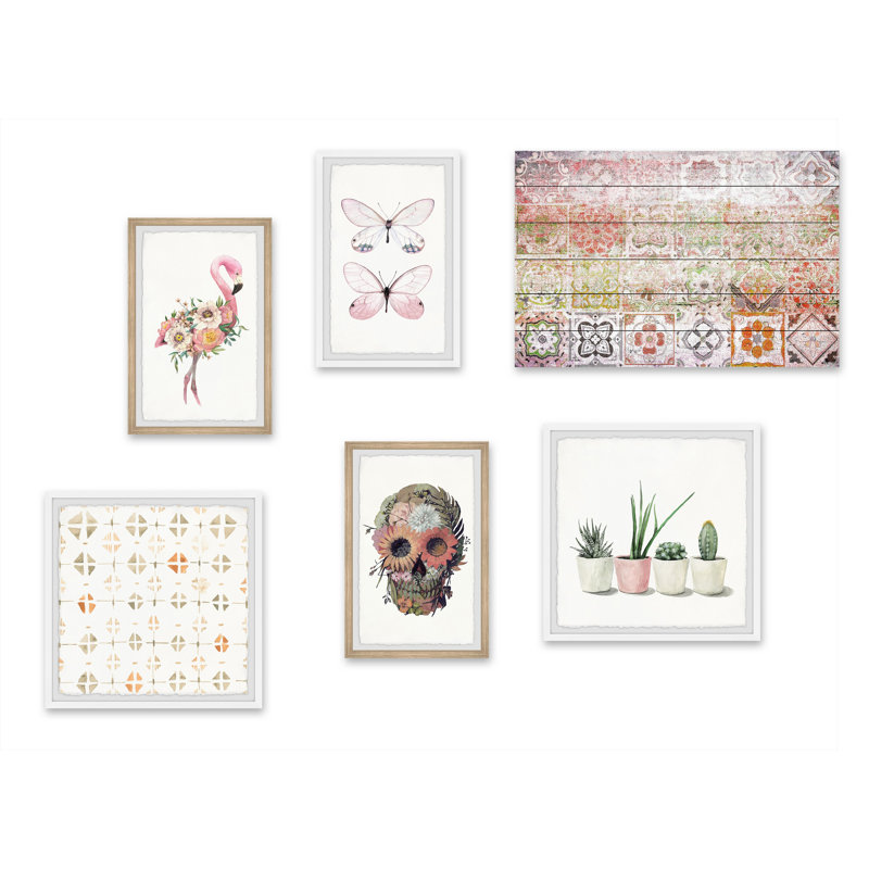 Adinel «Roses Fleurs d'Antan» Hexaptych