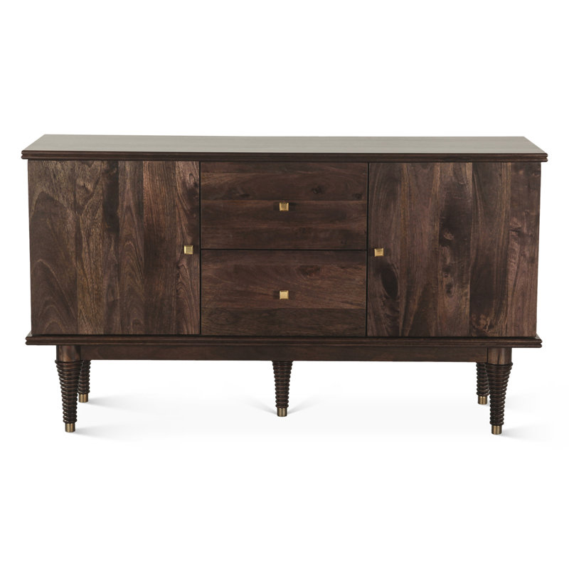 Provence 55" Sideboard in Natural Brown, Dark Sienna