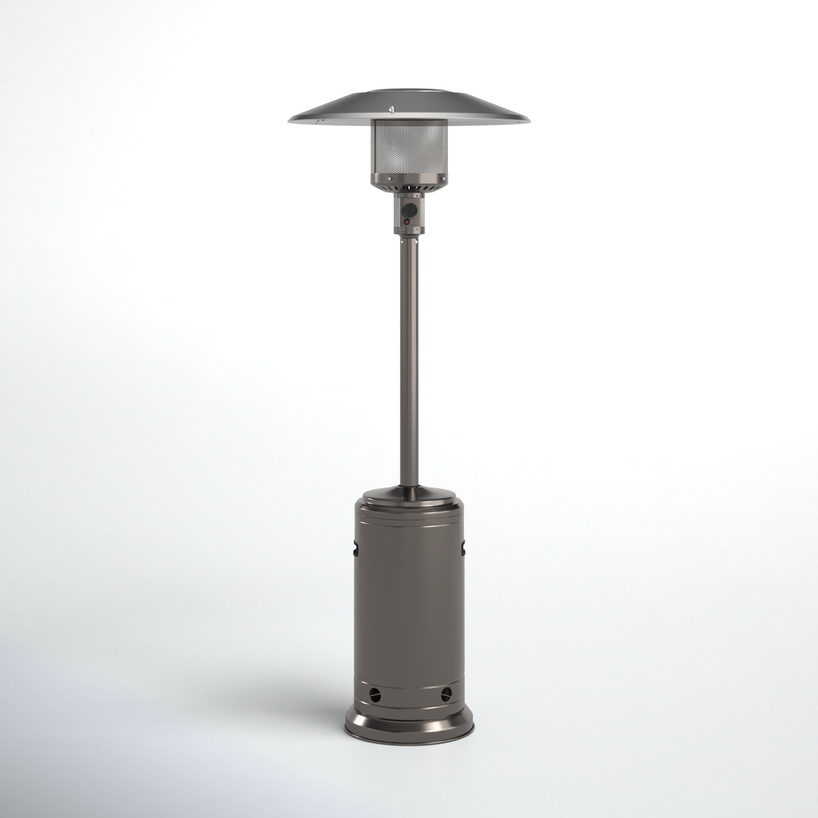 Lorcan 46,000 BTU Standing Patio Heater, Stainless Steel
