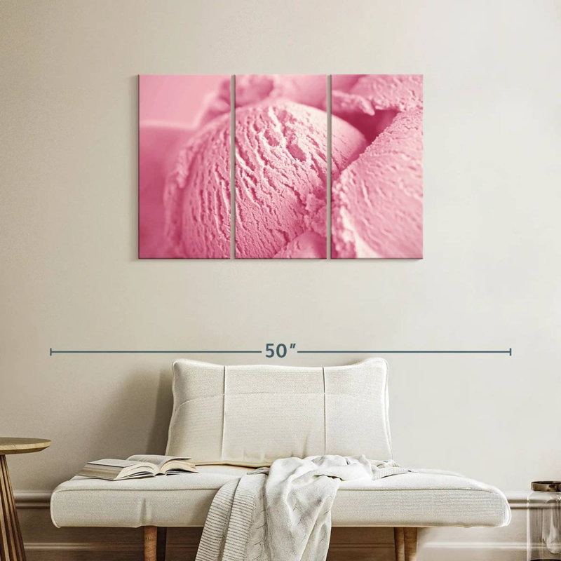 Crème glacée à la fraise Yarlin, H 24 po x l 38 po