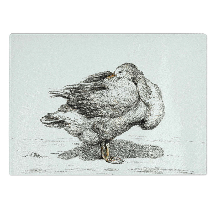 Glass Goose by Jean Bernard Chopping Board, 39 cm W x 28.5 cm L