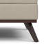 Repose-pieds capitonné carré Mid-Century avec beaucoup de rangement Owen-106572049