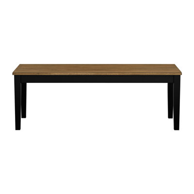 2-Tone Bench Modern Farmhouse Wooden Furniture 1Pc