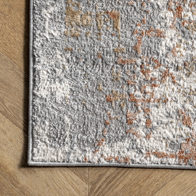 Tapis gris/blanc, Tapis de couloir 2 pi 8 po x 8 pi