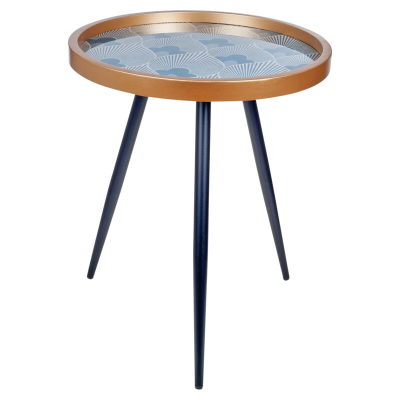Chadbourne Tray Top Nesting Tables, Blue/White