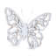 Décor de papillon floral blanc délavé