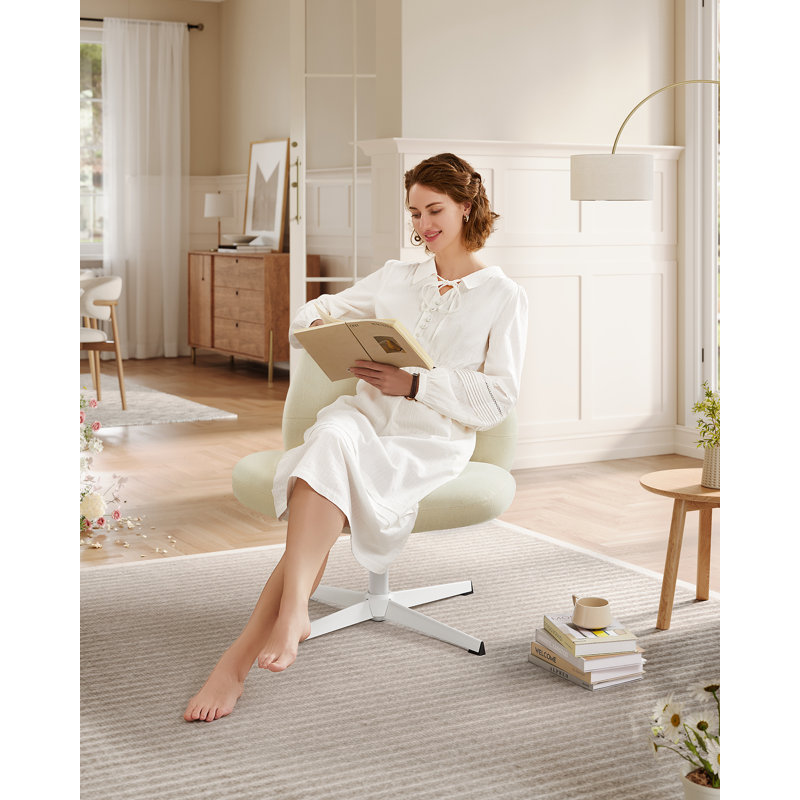 Rentiesville Cotton Blend Office Chair, White
