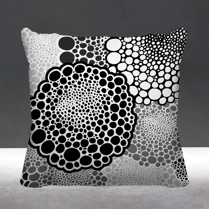 Coussin Bryony, L 19 po x H 19 po, Noir
